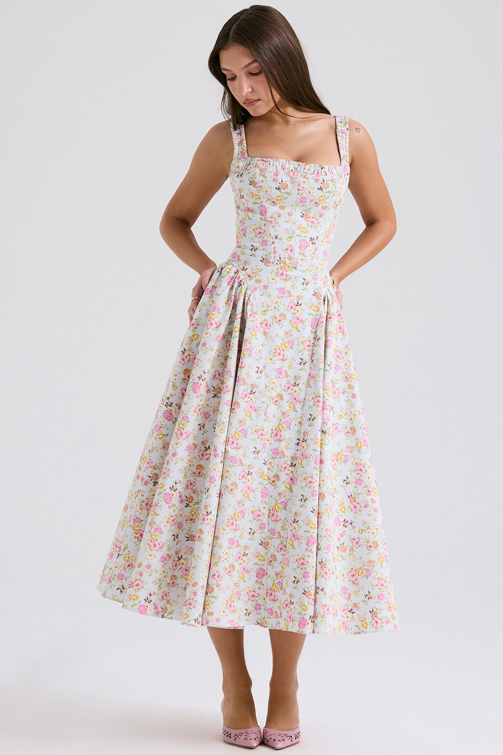 Vestido Midi Adeline - Blanco