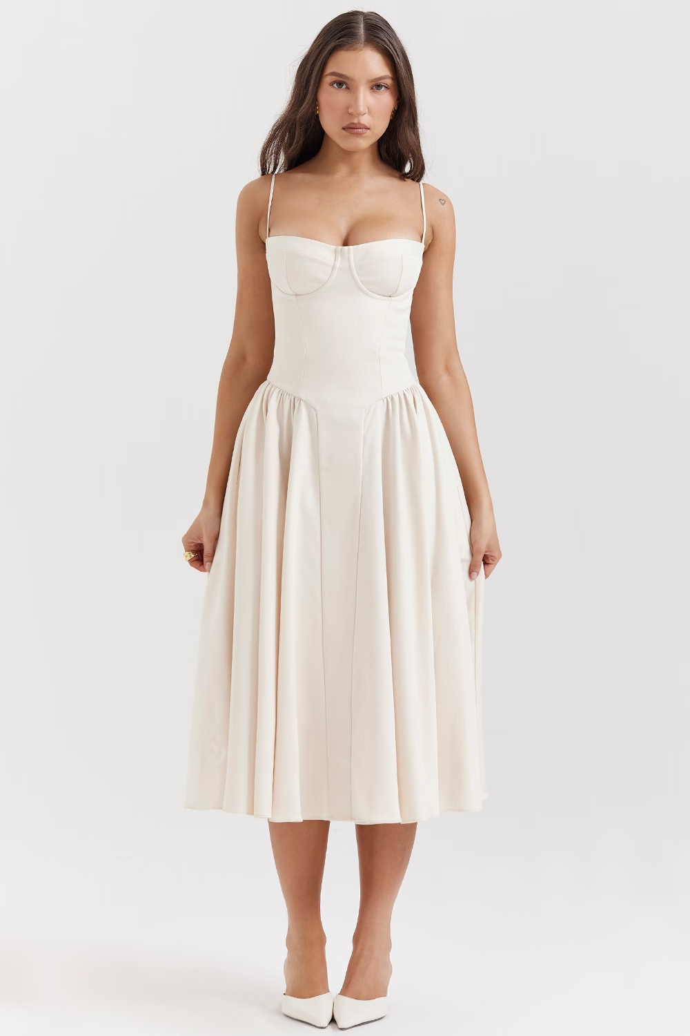 Vestido Midi Ellie - Blanco