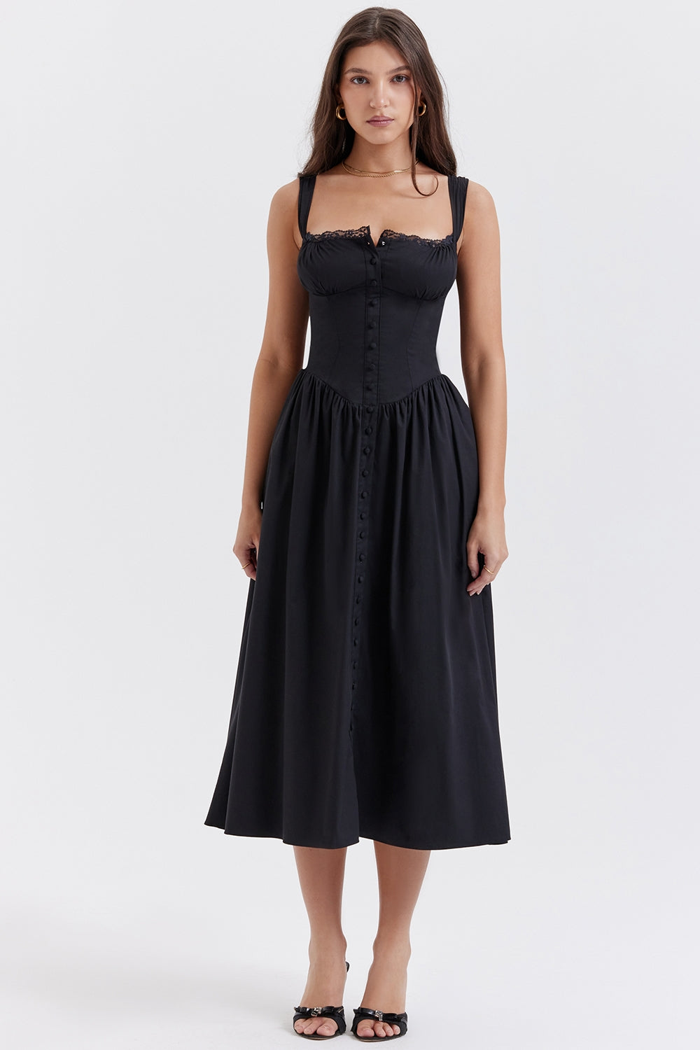 Vestido Midi Annebeth - Negro