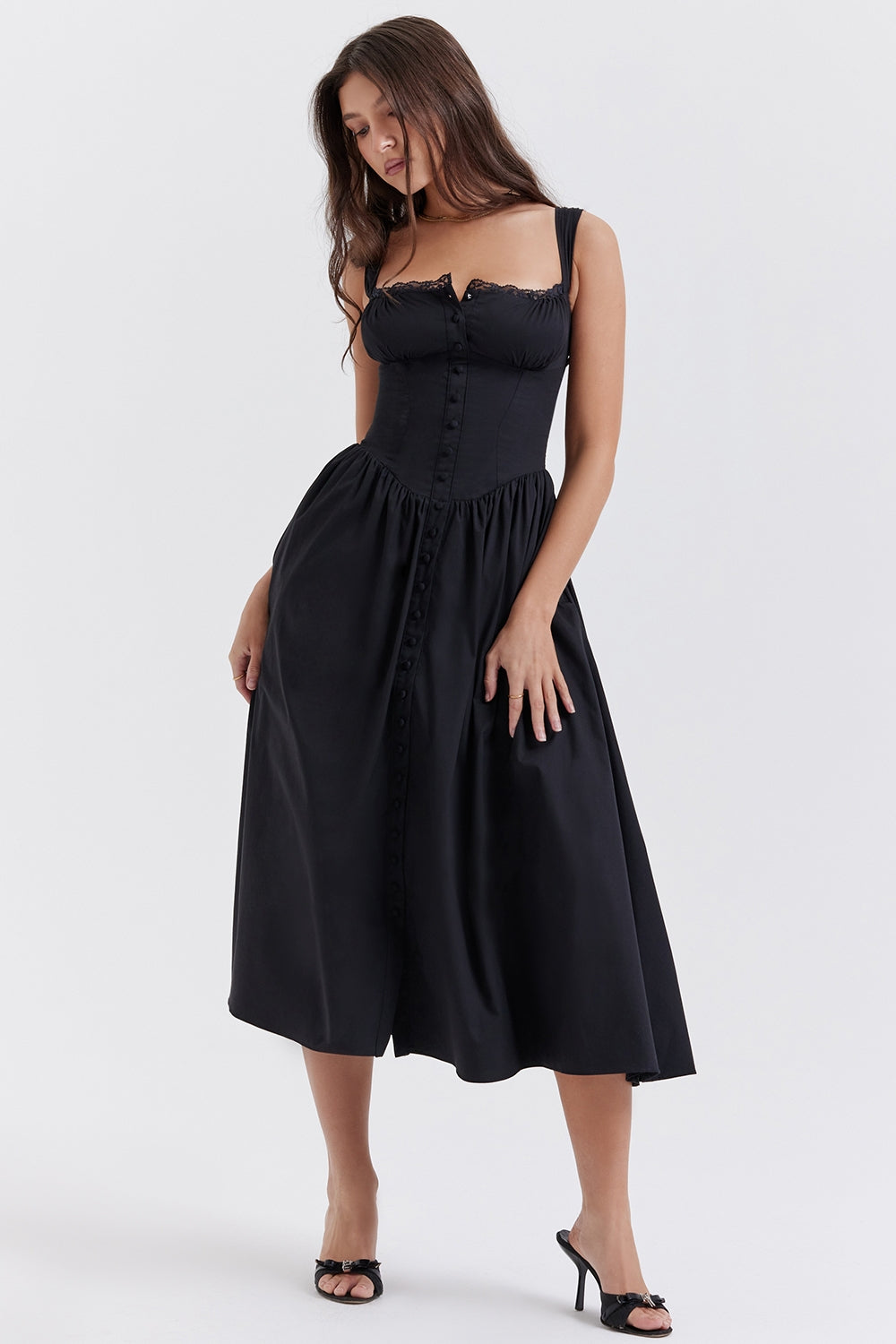 Vestido Midi Annebeth - Negro